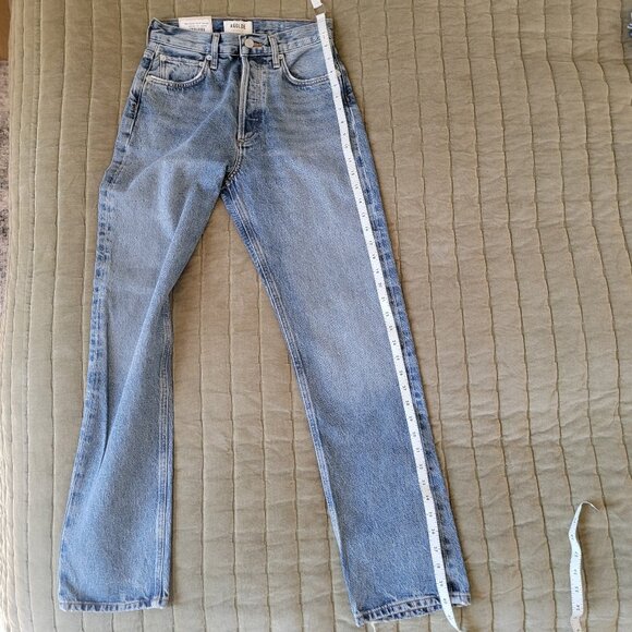 AGOLDE 90's Pinch Waist High Rise Straight Leg Jeans in Navigate 24 - Picture 14 of 15